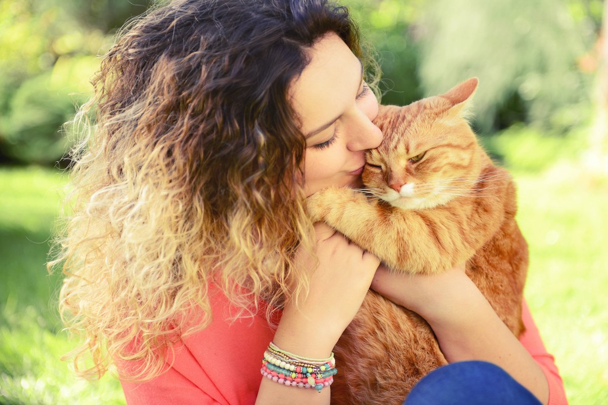 Girl with cat