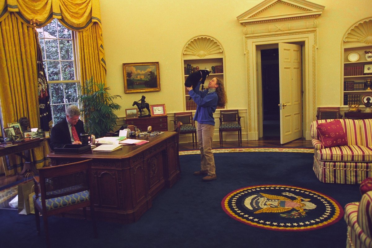 Bill Clinton, Chelsea Clinton And Socks