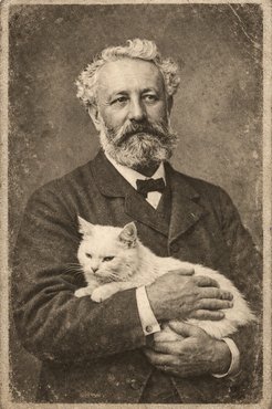 jules verne macskával ai által generált
